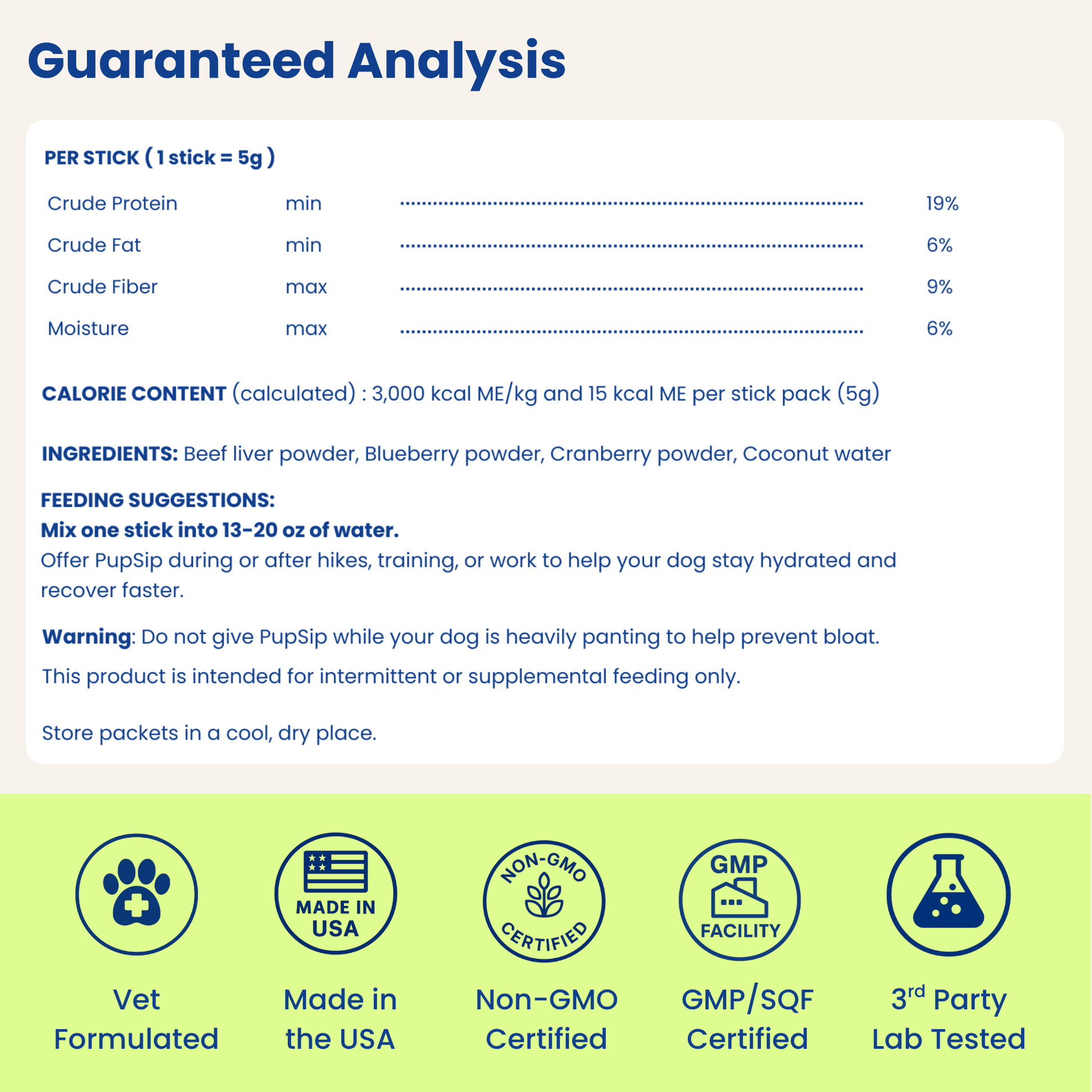 PupSip Berry Boost Natural Electrolytes Hydration Mix for dogs – 12 sticks